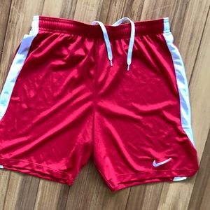Nike dri fit mens shorts red
